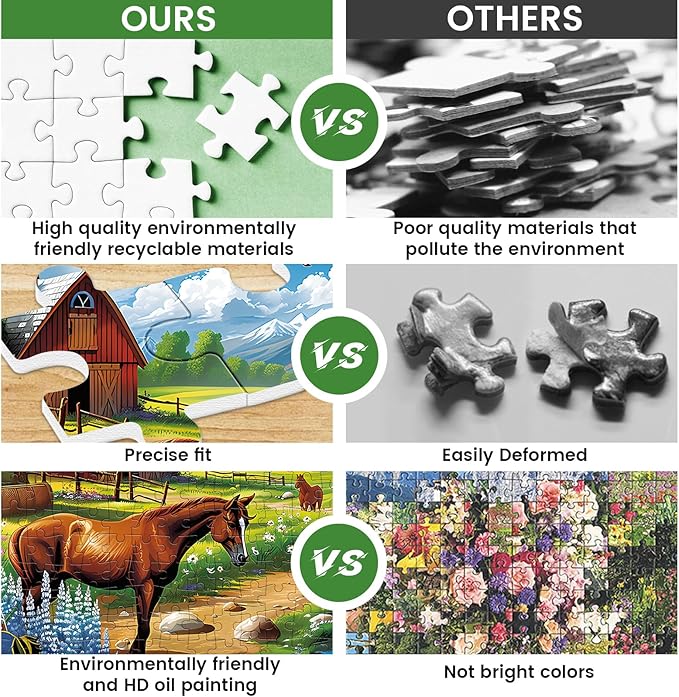 300 Pieces Puzzles for Adults WSCXSC Jigsaw Puzzles Games Brain Teaser Thick Paper Animals Puzzles Pieces Fit Together Challenging Puzzle for Adult Children Elderly Gift Toy 20.5 x 15 in