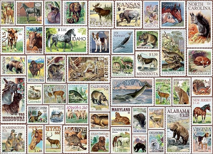Animals of North America - Vintage Stamps