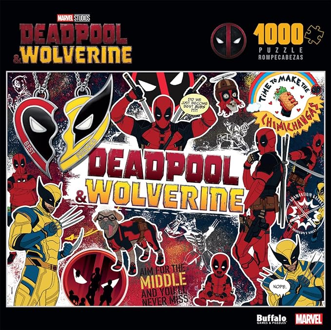 Buffalo Games - Marvel - Deadpool & Wolverine - 1000 Piece Jigsaw Puzzle for Adults -Challenging Puzzle Perfect for Game Nights - Finished Size is 26.75 x 19.75
