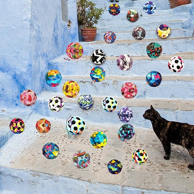6 Pack Astro Jump Ball, Multicolored Spaceballs, Super High Bouncing Lightweight for Children, Bouncy Balls, Jumping Toy for Stress Relief