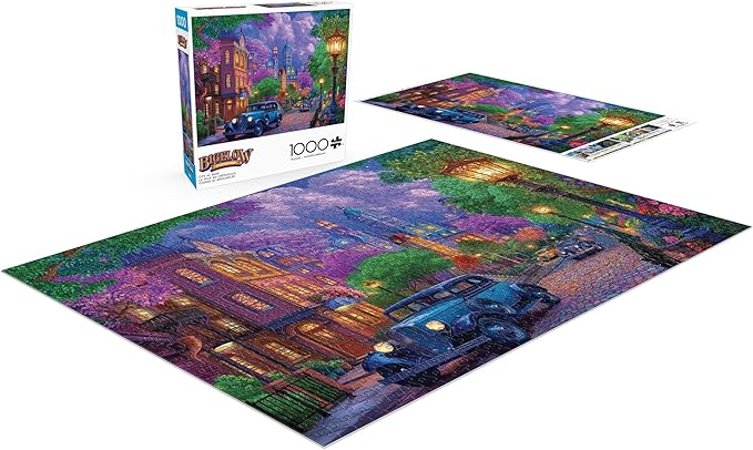 Buffalo Games - Bigelow Illustrations - Night and Day - City at Dusk - 1000 Piece Jigsaw Puzzle for Adults - Challenging Puzzle Perfect for Game Nights - Finished Size is 26.75 x 19.75