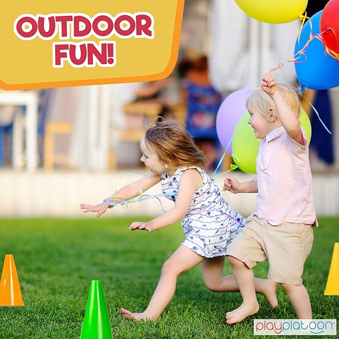 Play Platoon 38 Piece Carnival Games for Kids - Indoor Obstacle Backyard Course, Bean Bag Toss, Ring Toss, Cones, Cups, Games for Kids, Family Party Outdoor Inside