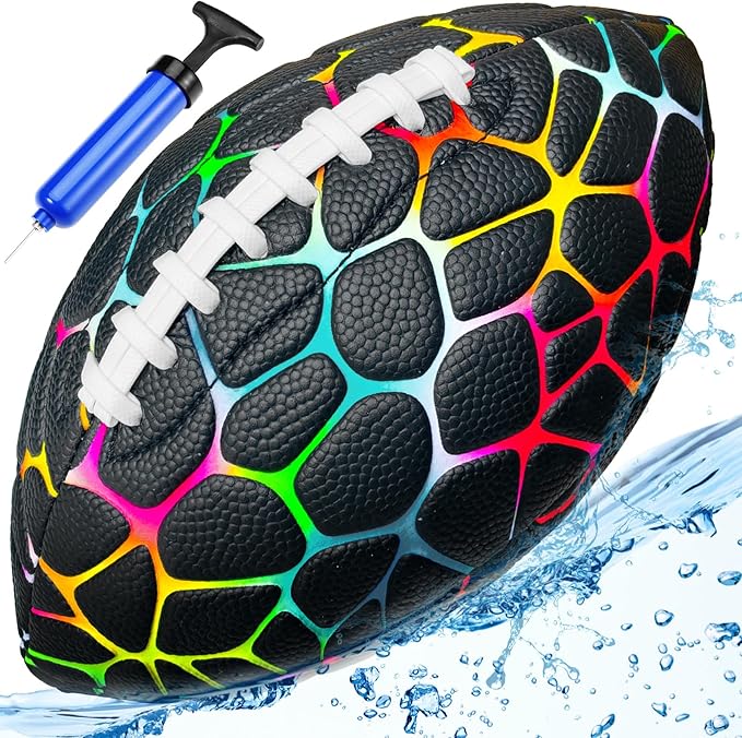 Jasonwell Pool Beach Water Football - Strong Grip Waterproof Football for All-Weather Play Pool Toys Beach Games Outdoor Sports Lake Toy Christmas Birthday Gifts for Kids Boys Teens Adults