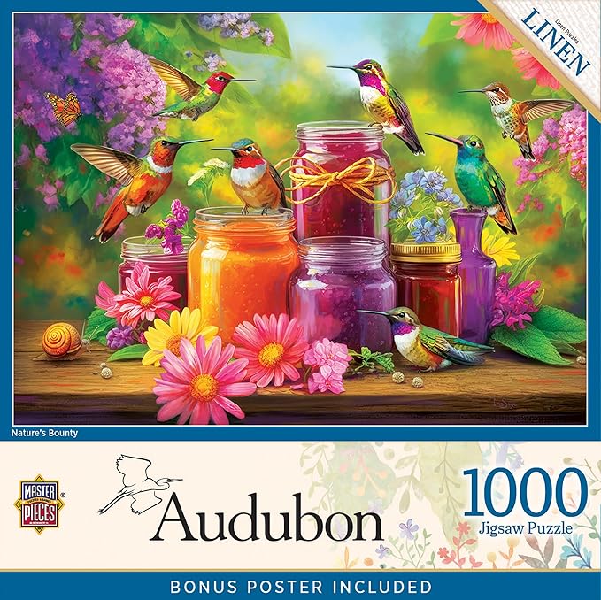 MasterPieces 1000 Piece Wildlife Jigsaw Puzzle for Adults - Nature's Bounty - 19.25"x26.75" - National Audubon Society Officially Licensed