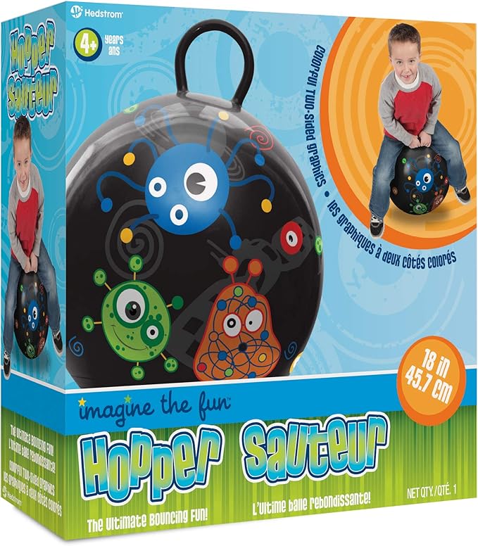 Hedstrom Hopper Ball, Hopping Ball, Jumping Ball, Monsters, 18 inch