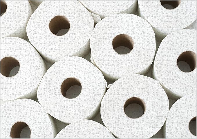 1000 Piece Jigsaw Puzzle, Toilet Paper Puzzle, TP Hoarding - Funny and Unique Puzzle