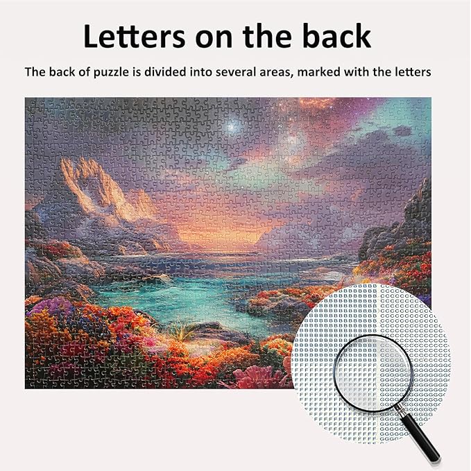Jigsaw Puzzles for Adults 1000 Pieces Impossible Hard Difficult Challenging Puzzles for Teens Mountain Sea Ocean Flowers Galaxy Night Landscape Jigsaw Puzzle 1000 Pieces 28 x 20 inch