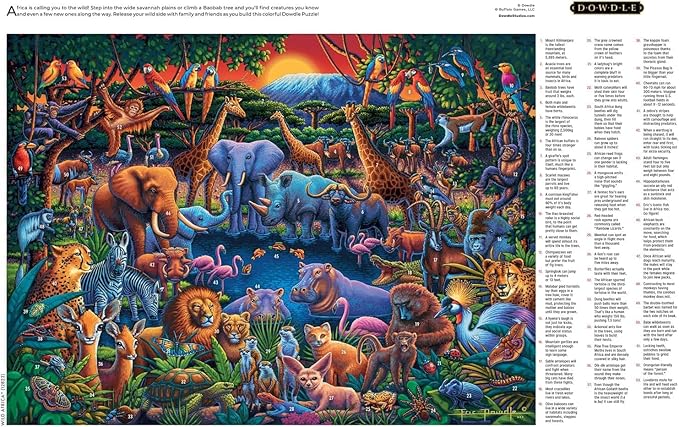 Buffalo Games - Eric Dowdle - Wild Africa - 1000 Piece Jigsaw Puzzle for Adults -Challenging Puzzle Perfect for Game Nights - Finished Size is 26.75 x 19.75