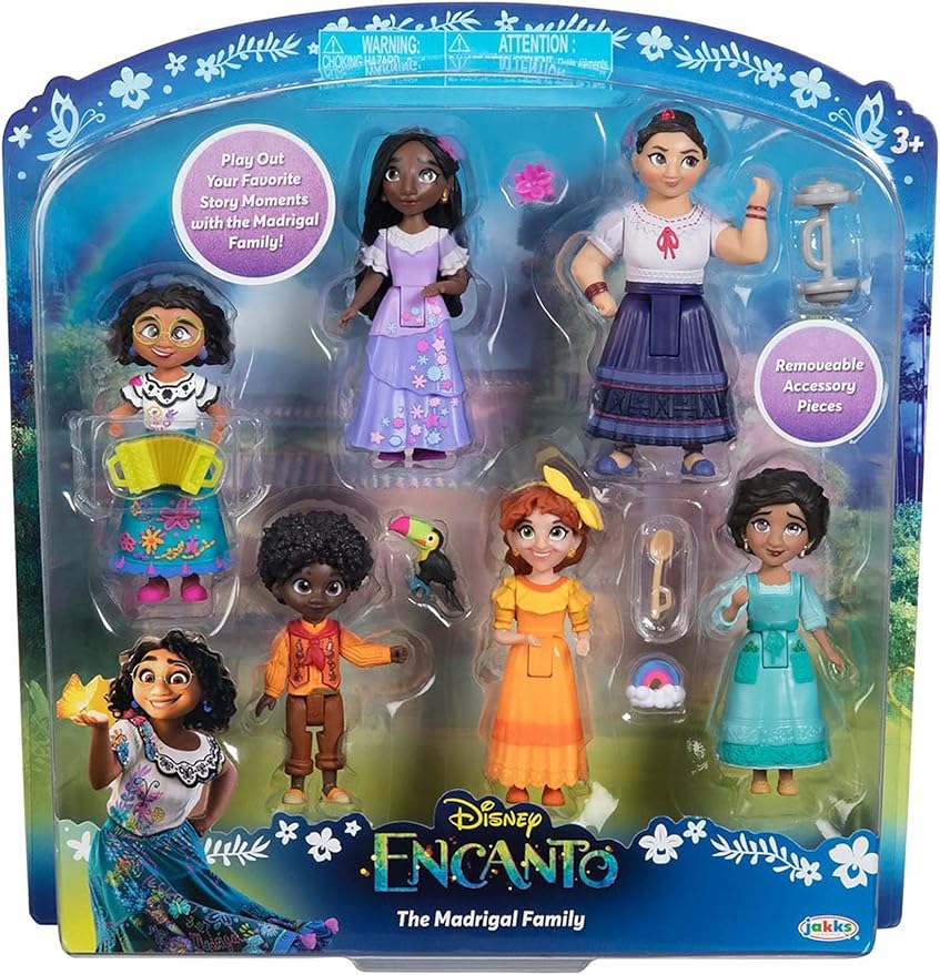 Disney Encanto Doll Figures, The Madrigal Family 6-Pack Set Each with an Accessory - Great to Play with The Casa Madrigal