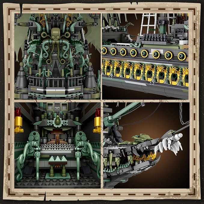 JMBricklayer Pirate Ship Building Set for Adults - Ghost Ship Flying Dutchman Model, 5865 Pieces