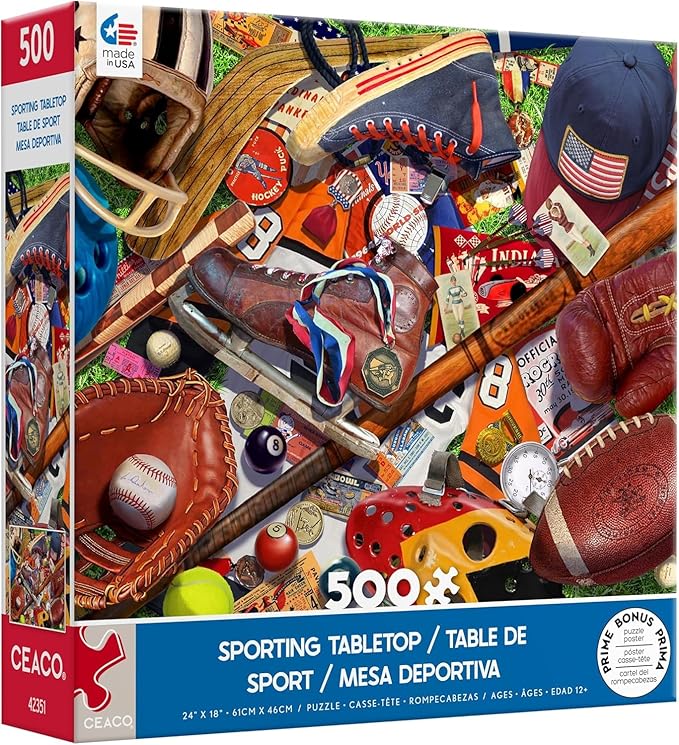 Ceaco - Sporting Tabletop - 500 Piece Jigsaw Puzzle