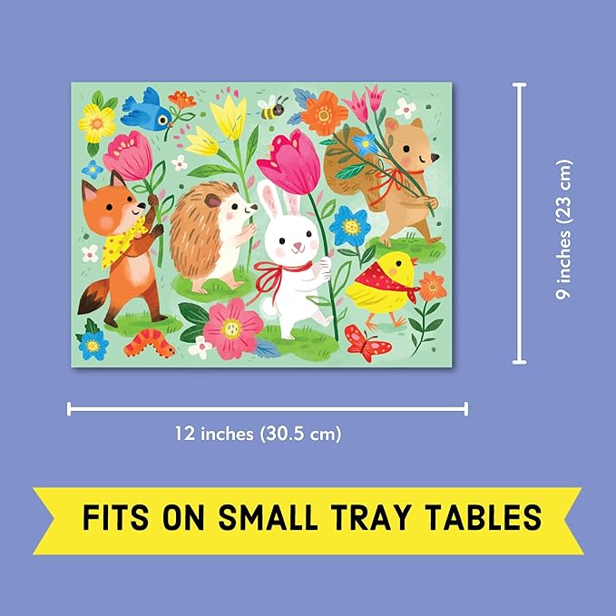 Mudpuppy Springtime Parade – 36 Piece Puzzle to Go Featuring an Adorable Easter Animals Parade Perfect Easter Travel Activity for Children Ages 3 and Up