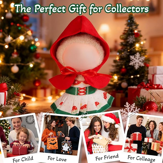 17cm Doll Clothes for Outfit, Decoration Accessories for 17cm Dolls Clothes, No Doll Included (Christmas)