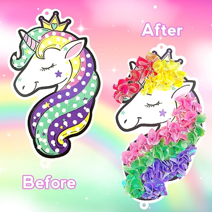 Poke-in Craft and Art Kit- Magical Dream Decor,Arts and Crafts,DIY Craft Kits,Mess-Free Fun for Kids,Art Activity Birthday Christmas Gift Ideas for Children,Toys for Girls and Boys Ages 4-10+
