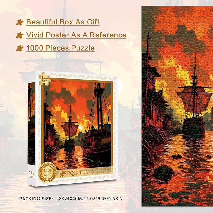 Jigsaw Puzzles 1000 Pieces Magical Door Cosmic Valley Scene Jigsaw, Adult Puzzle with Letter on Back, HD Reference Poster, Impossible Puzzle Home Decor Puzzles Ideal Gift for Family Friends