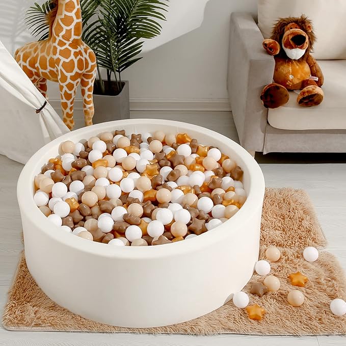 Realhaha Ball Pit Balls 50 100 200 500, Star Shapes for Babies Kids Playpen Plastic Balls for Babies Ball Pool Puppy Playballs