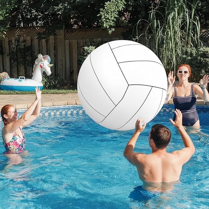 Libima 2 Pcs 27 Inch Giant Inflatable Volleyball Large Sports Ball Beach Summer Swimming Pool Accessories for Outdoor Party Activity Themed