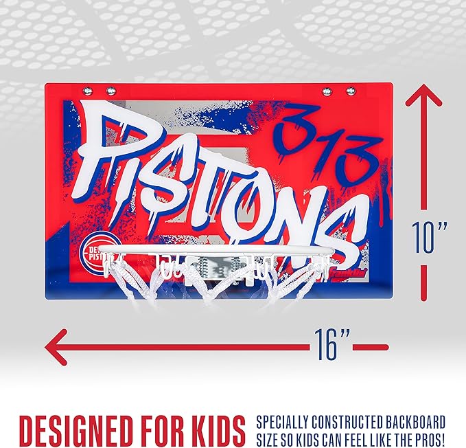 Franklin Sports NBA Team Over the Door Basketball Hoops - Kids Indoor Mini Basketball Hoop + Ball Set - NBA Fan Mini Hoops