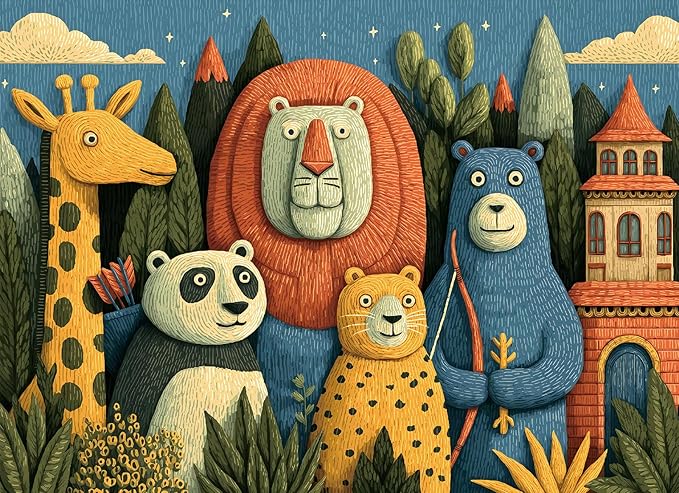 Forest Animal Jigsaw Puzzles for Adults 1000 Pieces, Difficult Puzzles Perfect for Game Night, Great Gift Idea, Size 26.65 x 19.25 in