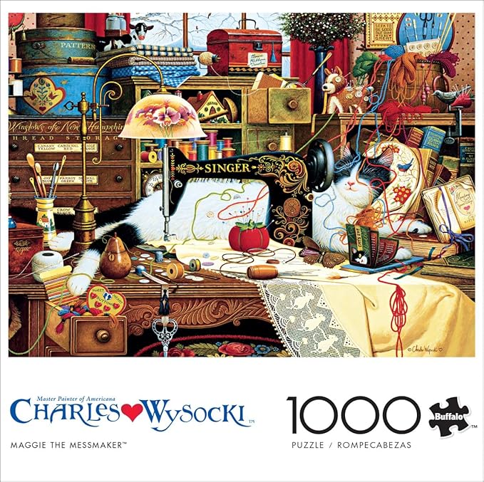 Buffalo Games - Charles Wysocki - Maggie The Messmaker - 1000 Piece Jigsaw Puzzle for Adults - Challenging Puzzle Perfect for Game Nights