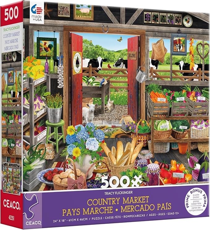 Ceaco - Tracy Flickinger - Country Market - 500 Piece Jigsaw Puzzle