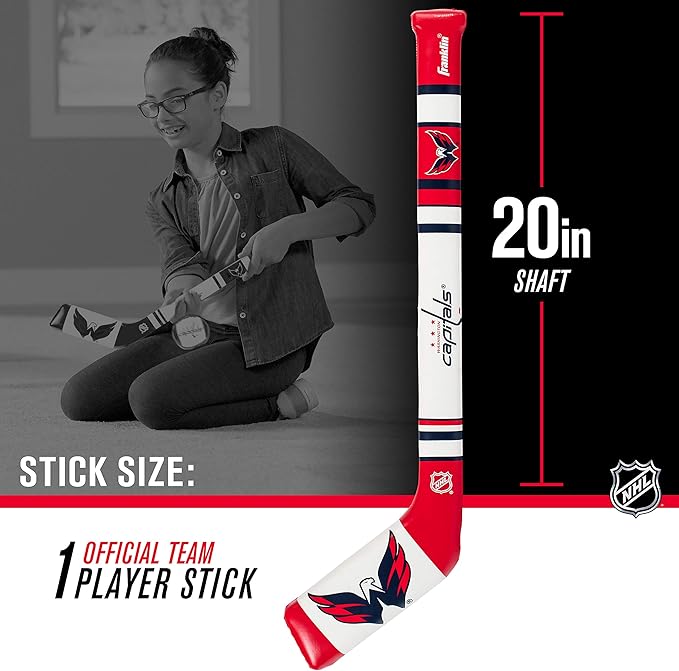 Franklin Sports NHL Team Mini Soft Hockey Stick Set - NHL Team Soft Foam Mini Hockey Stick and Ball - Great Toy for Kids
