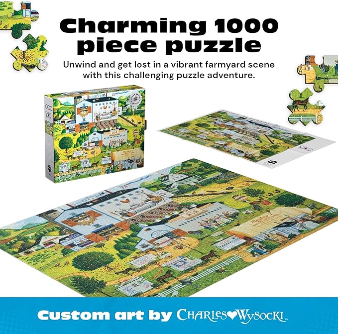 Buffalo Games Silver Select – Charles Wysocki Sunny Side Up - 1000 Piece Jigsaw Puzzle for Adults – Precision-Cut Pieces, Beautiful Artwork, and Hours of Relaxing Fun