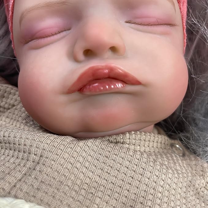 MRB Lifelike Reborn Baby Dolls, 18 inch Realistic Baby Dolls Soft Weighted Body Real Life Baby Dolls Girl, Collectible Newborn Doll with Accessories Gifts for Kids Age 3+