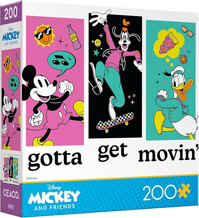 Ceaco - Disney - Mickey and Friends - Gotta Get Movin' - 200 Piece Jigsaw Puzzle