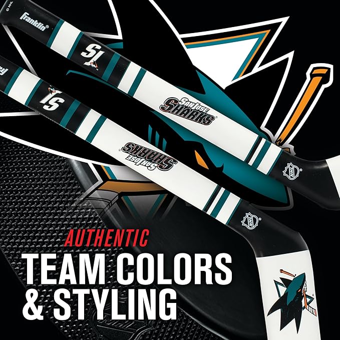 Franklin Sports NHL Team Mini Soft Hockey Stick Set - NHL Team Soft Foam Mini Hockey Stick and Ball - Great Toy for Kids