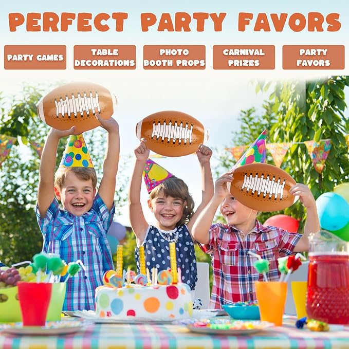 Shindel Inflatable Beach Balls, 13 Inch Large Blow Up Footballs Pool Toys for Party Supplies Decorations for Kids Birthday Summer Beach Water Games