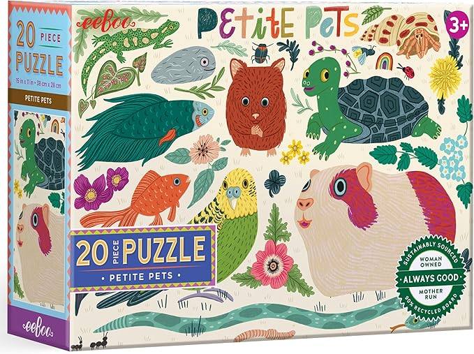 eeBoo 20 Piece Jigsaw Puzzle - Petie Forest Children's Puzzle Animal Themed, Large Pieces for Small Hands to Develop Motor Skills