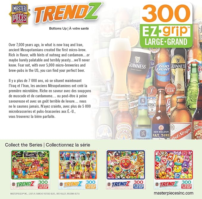 Masterpieces 300 Piece EZ Grip Jigsaw Puzzle - Bottoms Up - 18"x24"