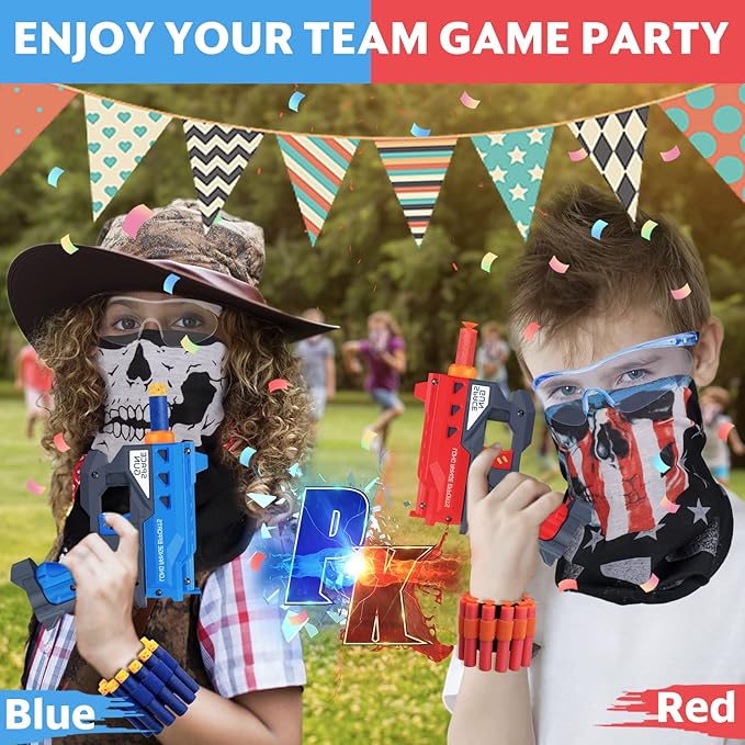 Dart Holders Fit for Nerf Gun Bullets, 24 Pcs Gun Party Supplies Toy Gun Accessories Ammo Wristband for Kids EVA Soft Bullets Wrist Belt Band Strap Compatible with Nerf N-Strike Blaster Gun (No Darts)