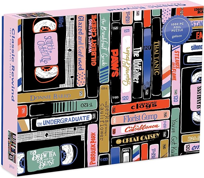 Galison Classic Rewind 1000 Piece Foil Puzzle, Multicolor