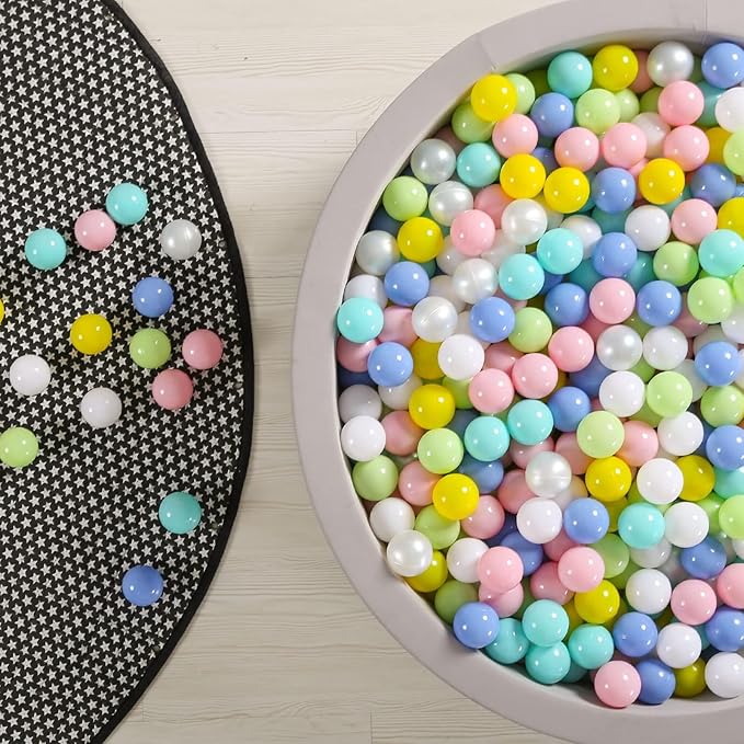 GOGOSO Ball Pit Balls for Toddlers Kids Plastic Balls for Ball-Pit Playpen Pool Baby Play Pastel BPA-Free Non Toxic Play Pastel Crush Proof Bal 50 100 200 500 1000 Count