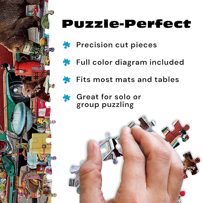 Buffalo Games - Garry Walton Yosemite Picnic 300 Piece Jigsaw Puzzle for Adults 14 and up - Challenging Puzzle Perfect for Game Nights - Colorful Puzzles – Precision-Cut Pieces, Beautiful Artwork