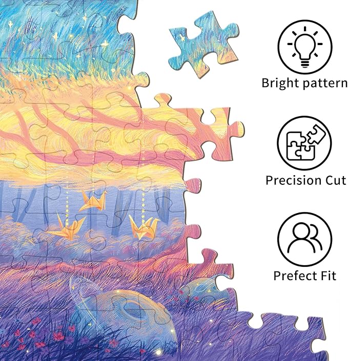 Puzzles for Adults 500 Pieces, Jigsaw Puzzle for Adults, Fun Challenging Family Puzzle, Premium Wishing Tree Puzzles, Interlock Perfectly No Dust, Gifts for Valentine's Day Easter Parents