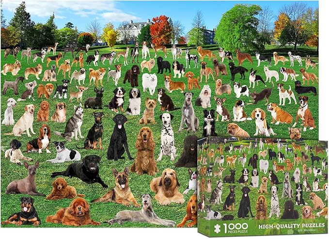 1000 Piece Puzzle For Adults 101 Lawn Puppies Puzzles For Adults 1000 Pieces Dogs Park Jigsaw Puzzles 1000 Pieces For Adults 101 Puppy Group Photo Puzzle 1000 Pieces, 1000 Piece Puzzle Dog 1000 Puzzle