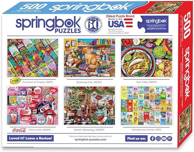 Springbok Jungle Animal Mashup 500 Piece Jigsaw Puzzle for Adults and Families - Safari Animals - Unique Cut Pieces - Made in USA