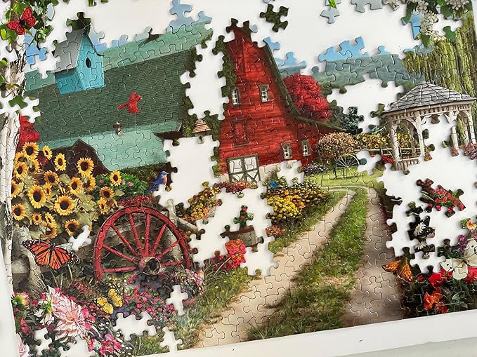 Springbok Silence of The Valley 500 Piece Jigsaw Puzzle for Adults - Farm Illustration - Unique Cut Pieces - Made in USA