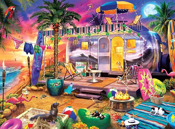 Buffalo Games - Jeff Haynie - Beach Holiday - 1000 Piece Jigsaw Puzzle For Adults -Challenging Puzzle Perfect for Game Nights - Finished Size is 26.75 x 19.75