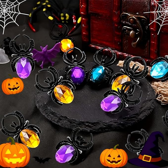 (42Pcs Halloween Spider Ring)