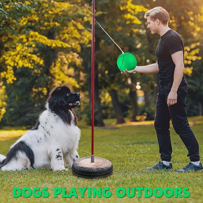 Shappy Tetherball Soft Tether Balls and Rope Set Game Replacement Tetherball Set Rubber Tether Ball Equipment for Kids Adults Indoor Outdoor Playground Yard Backyard Play