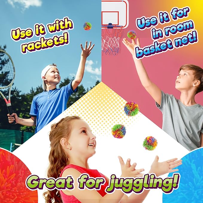 JA-RU Mini Stringy Balls for Kids (1-Pack, 3 Stringy Ball Total) Sensory Fidget Stress Balls for Kids, Party Favors, Goodie Bag Stuffers & Classroom Prizes. 1072-1