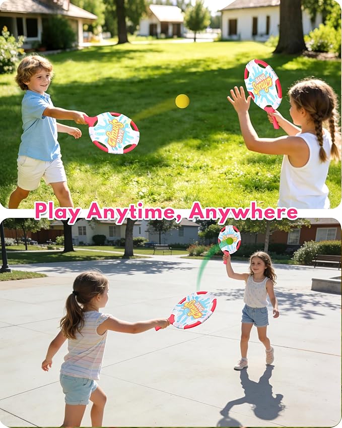 Water Paddle Toss Game with Floating Octopus Ball, Fun Indoor & Outdoor Play Set for Kids, Family, and Friends – Great for Yard, Beach, or Pool Games