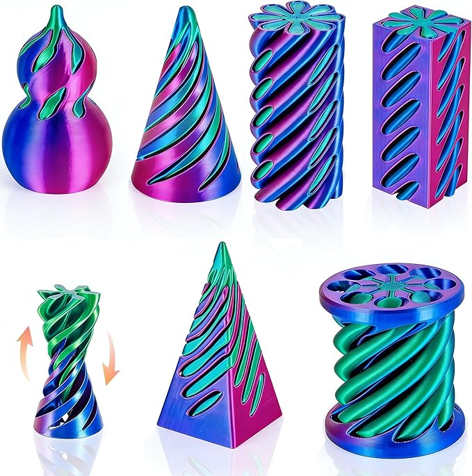 6 Packs Impossible Cone,Impossible Cones passthrough Impossible Pyramid for Relaxing,Spiral Fidget Toy passthrough Impossible Cone,Birthday for Adults & Kids