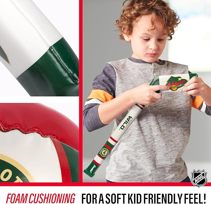 Franklin Sports NHL Team Mini Soft Hockey Stick Set - NHL Team Soft Foam Mini Hockey Stick and Ball - Great Toy for Kids