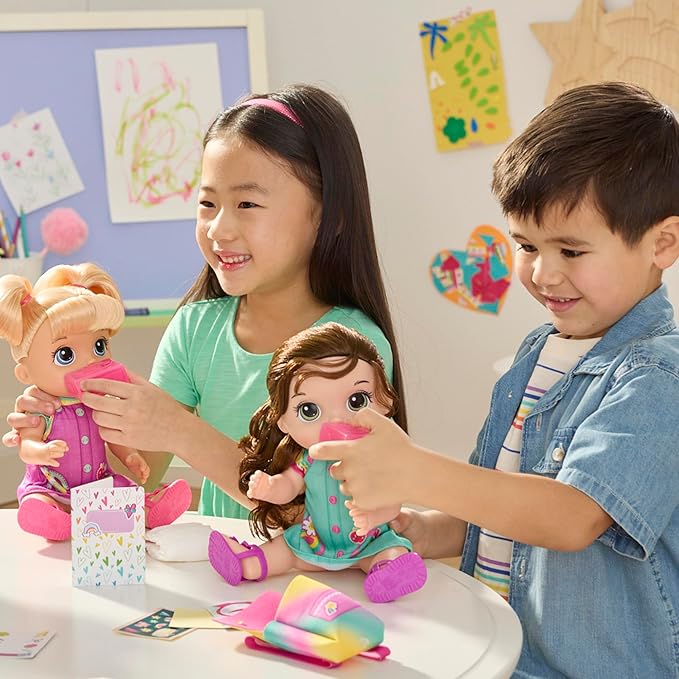 Baby Alive Time for School Baby Doll Set, 12 Inch, Back to School Toys for Girls & Boys, Brown Hair, Preschool Gifts for Kids, Ages 3+ (Amazon Exclusive)