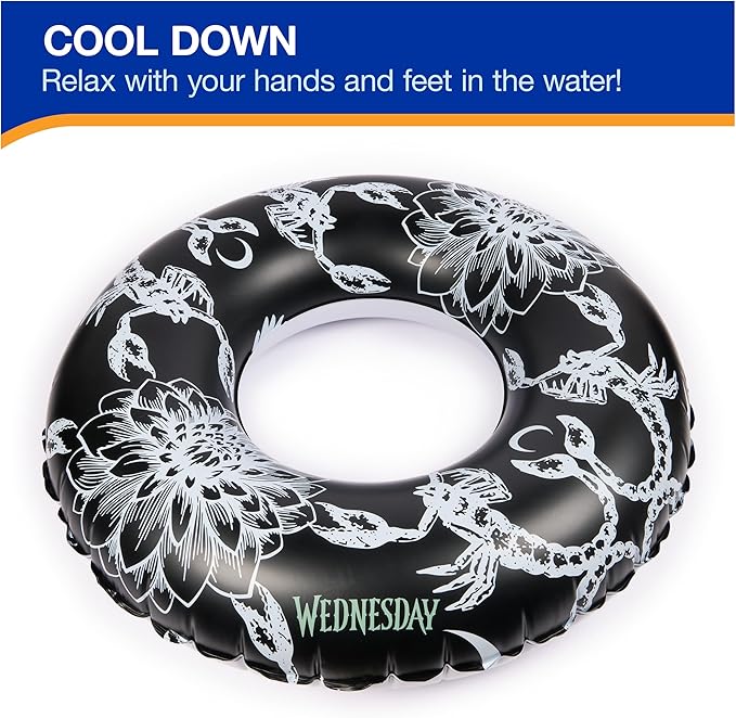 Swimways Wednesday Swim Tube Pool Float, Inflatable Pool Floats & Kids Pool Toys, Swimming Pool Accessories & Beach Essentials for Teens Aged 14 & Up